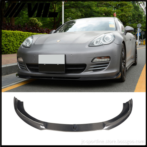 Car Auto Customized Carbon Fiber Front Lip for Porsche Panamera